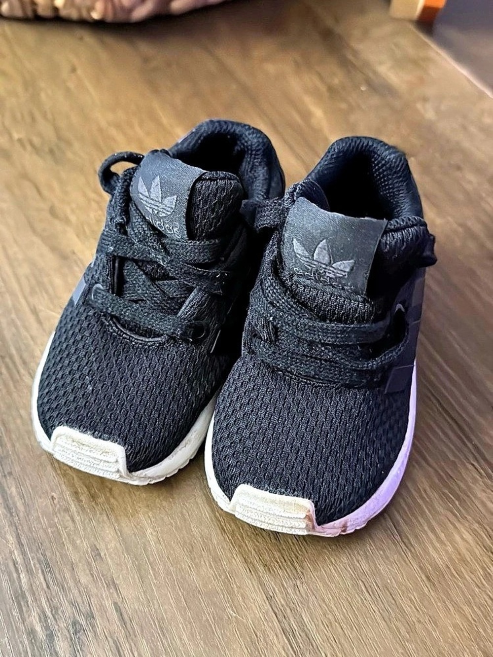 adidas ZX Flux EL Infant / Toddler Sneakers Black & Purple Girls US 13K